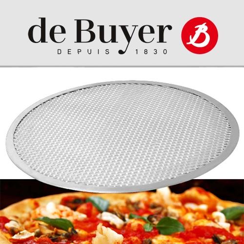 Rundes gelochtes Pizzablech aus Aluminium - 28 cm