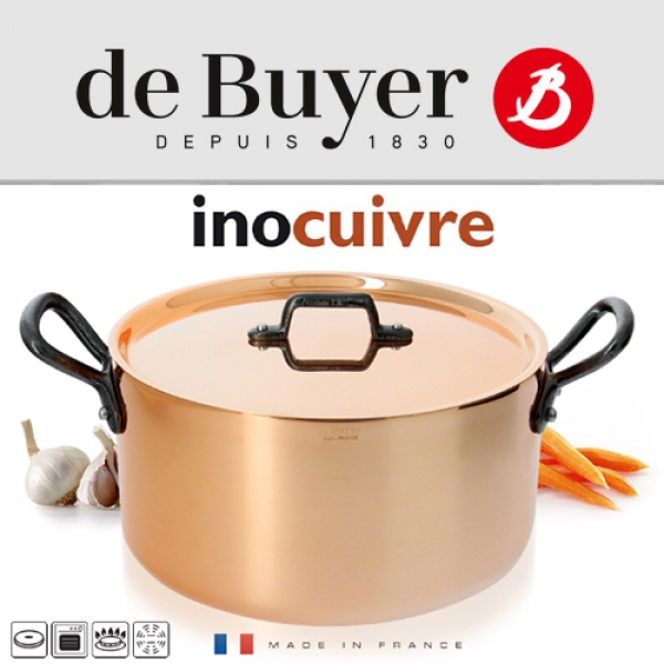 Inocuivre First Classe - Bratentopf mit Deckel - 24 cm