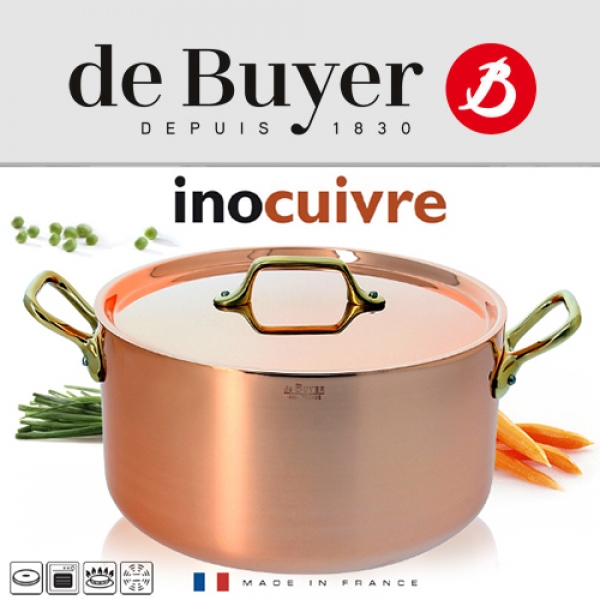 Inocuivre Vip - Bratentopf mit Deckel - 24 cm