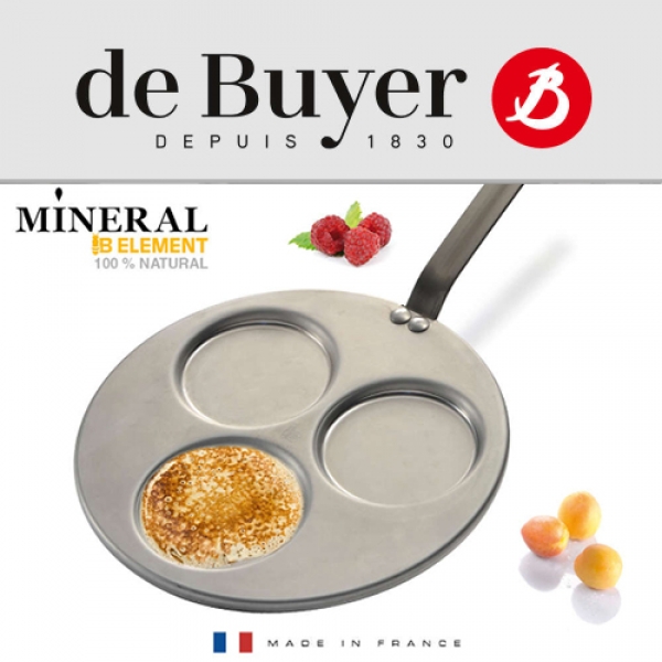 Mineral B Element - Pfanne für 3 Blinis